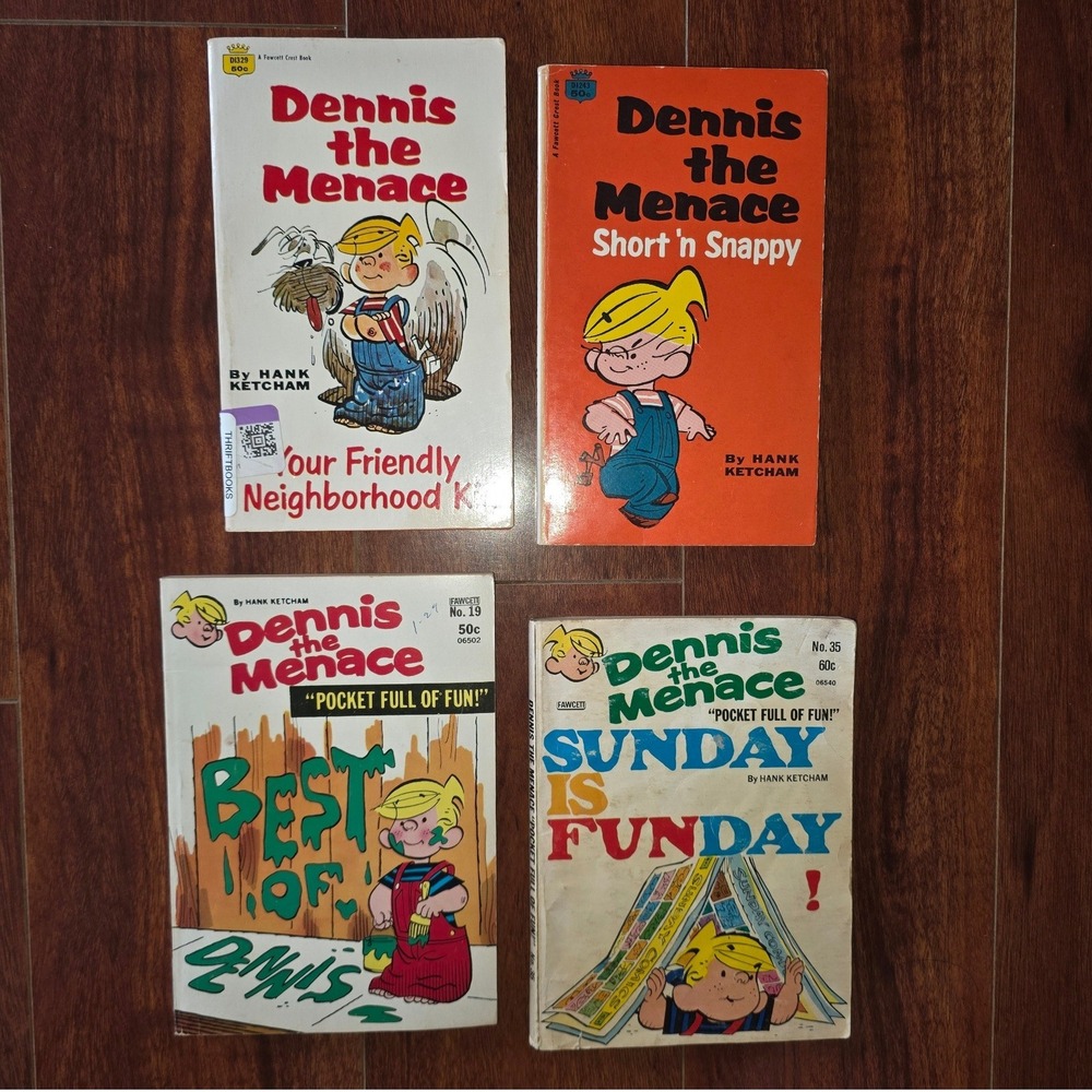 Dennis the Menace Vintage Comic Book Lot 3 Hank Ketcham Fawcett Sunday Is Funday